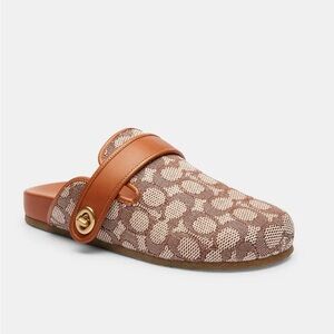 Brand new coach signature textile Blake clogs jacquard- in burnished amber